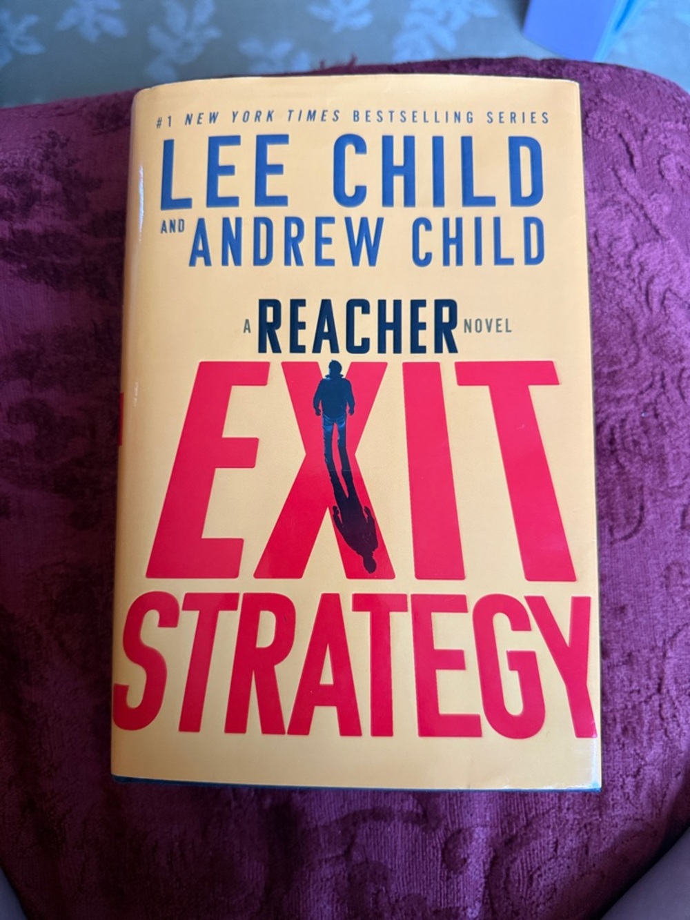 Exit Strategy by Lee Child & Andrew Child - Yellow & Red Hardcover